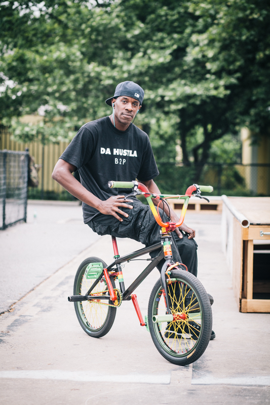 rides a Sunday Soundwave BMX photographed At Mullaly Skate Park, The Bronx